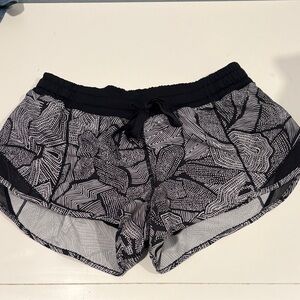 Lululemon Black and White Athletic Shorts- Like new